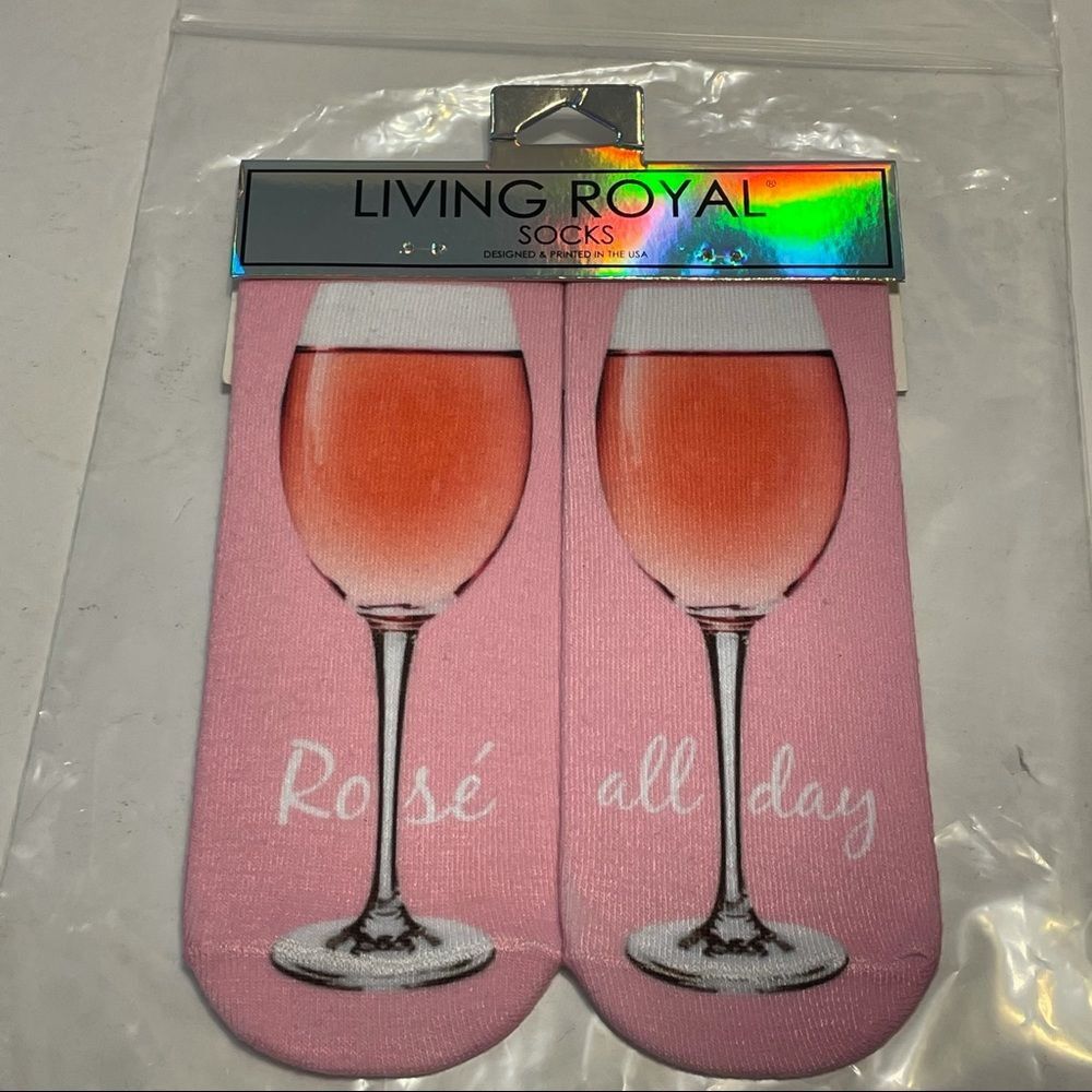 Living Royal Ankle Socks Rosé All Day Wine Glass